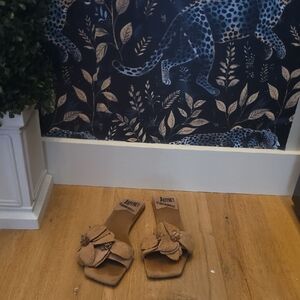 Jeffrey Campbell Kids Brown Sandals with Floral Accent